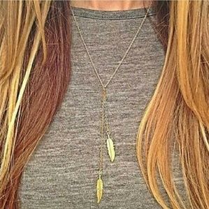 Double Leaf Gold Necklace